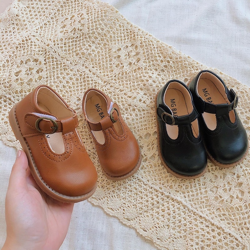 <Ảnh Thật_Video> Giày Da Mềm Chống Trượt MG Baby cho Bé Từ 1-3 Tuổi