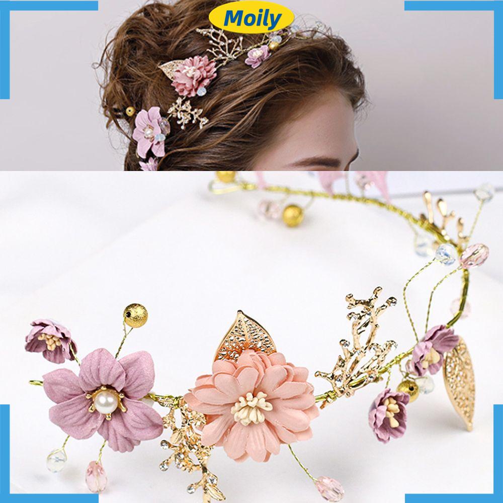 Cài Tóc Hình Vương Miện Đính Đá Xinh Xắn Cho Cô Dâu