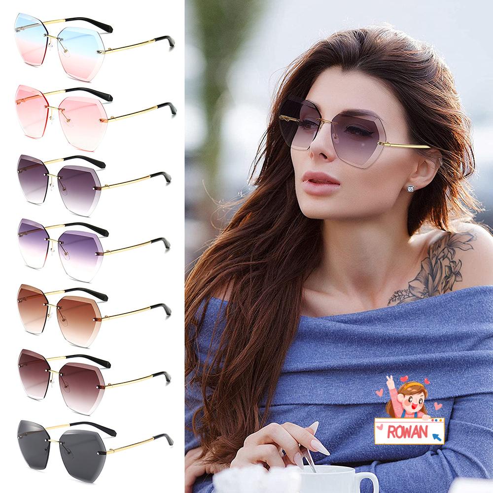 Kính Râm Bảo Vệ Mắt Không Gọng Chống Tia UV400 Dành Cho Nữ