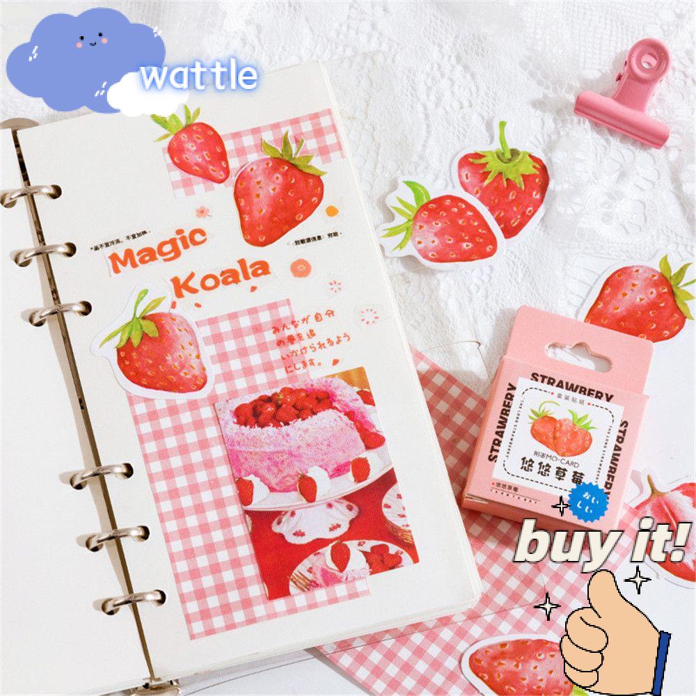 Hộp 45 Miếng Dán Hình Trái Dâu DIY Mới