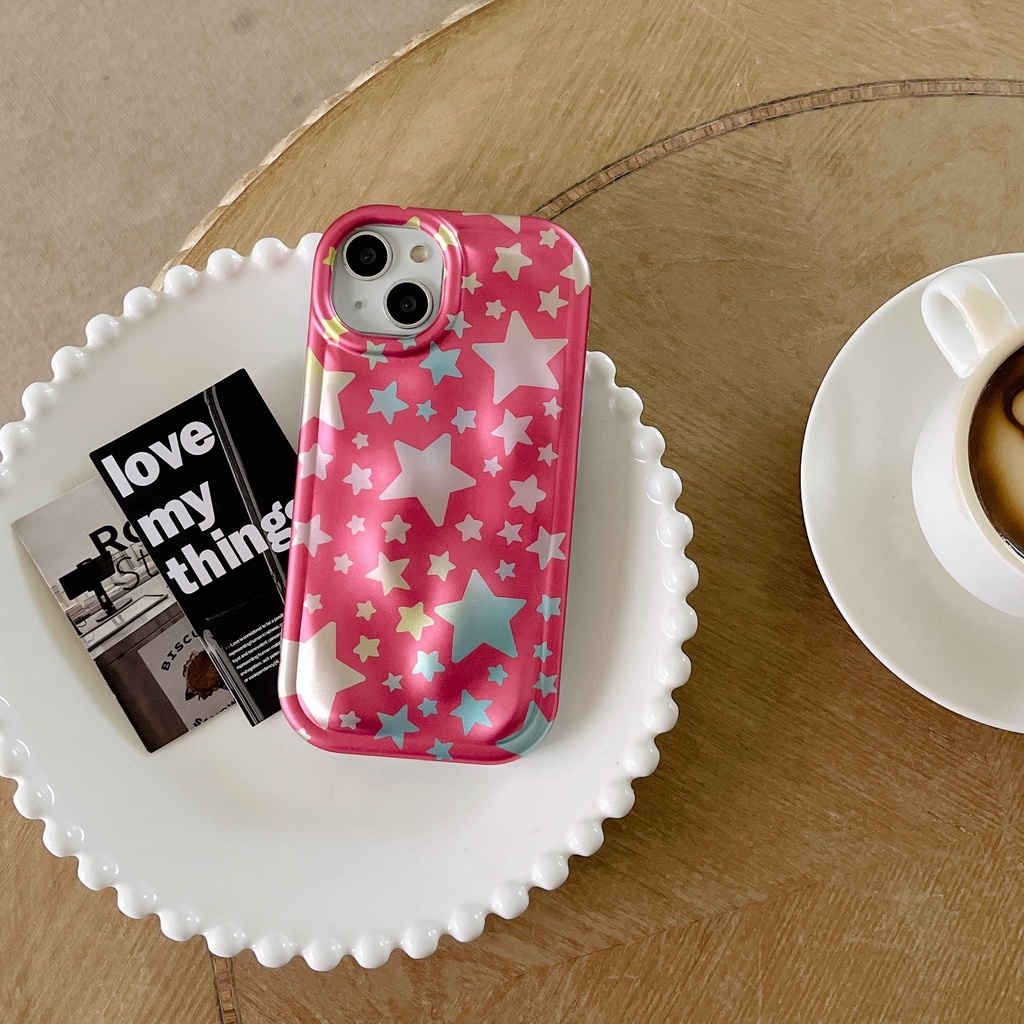 Ốp Điện Thoại TPU Chống Sốc Họa Tiết Sao Băng Màu Đỏ Cho iPhone 14 13 12 11 Pro Max
