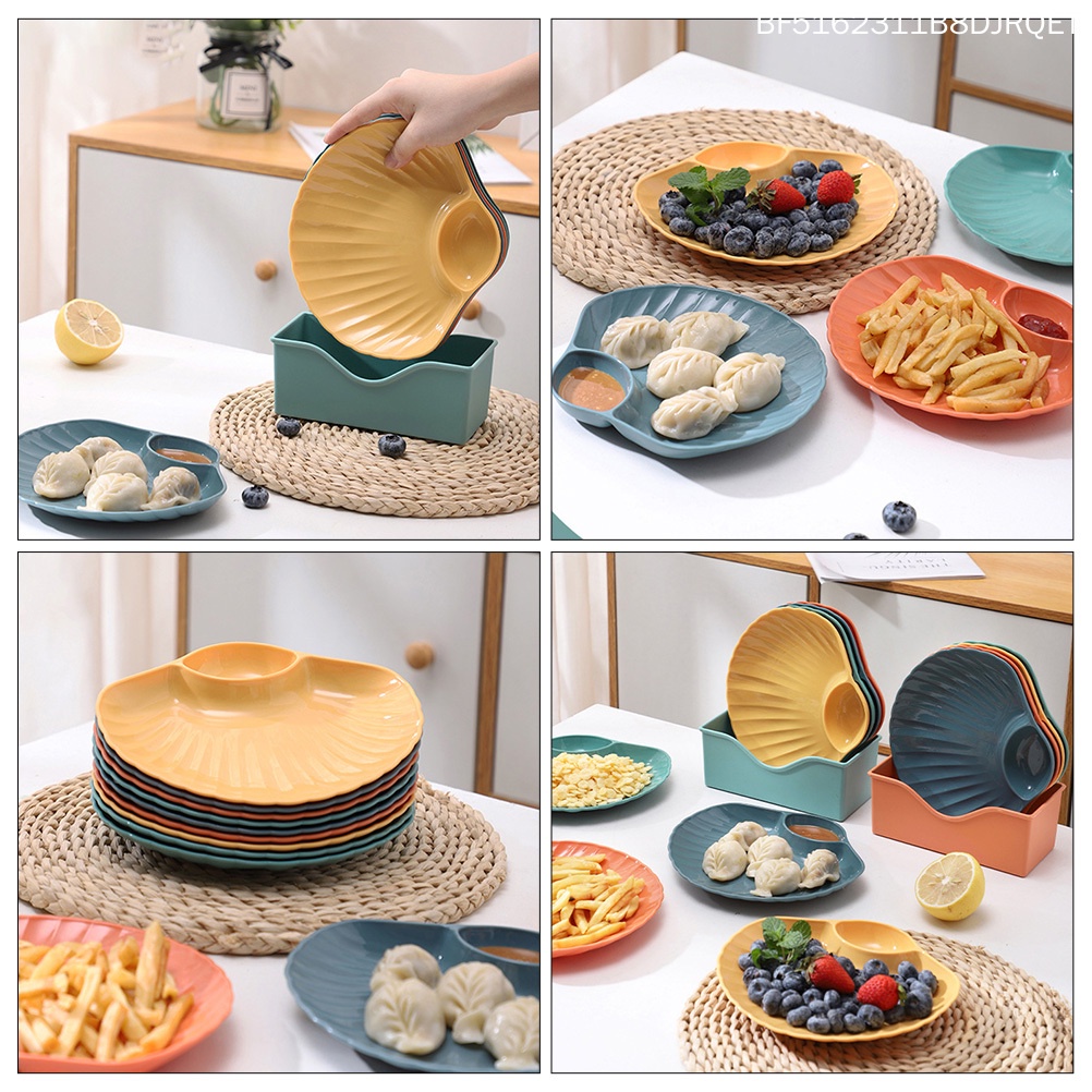 Set 4 Đĩa Nhựa Pp 18.5X17.5X2CM Đựng Khoai Tây Chiên