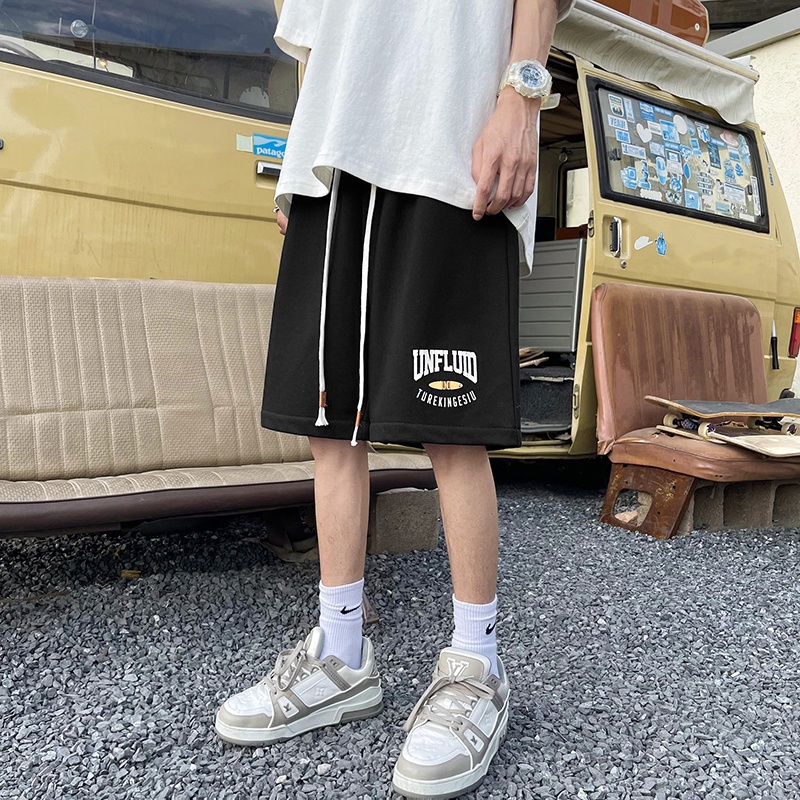 Quần Short Thể Thao Dáng Suông In Họa Tiết Cổ Điển Thời Trang Hè Cho Nam Phong Cách Mỹ