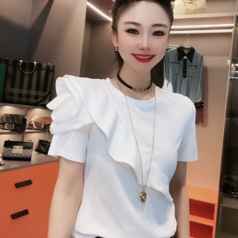 Áo Thun Tay Ngắn Chất Cotton Thiết Kế Mới Năng Động Thời Trang Dành Cho Nữ