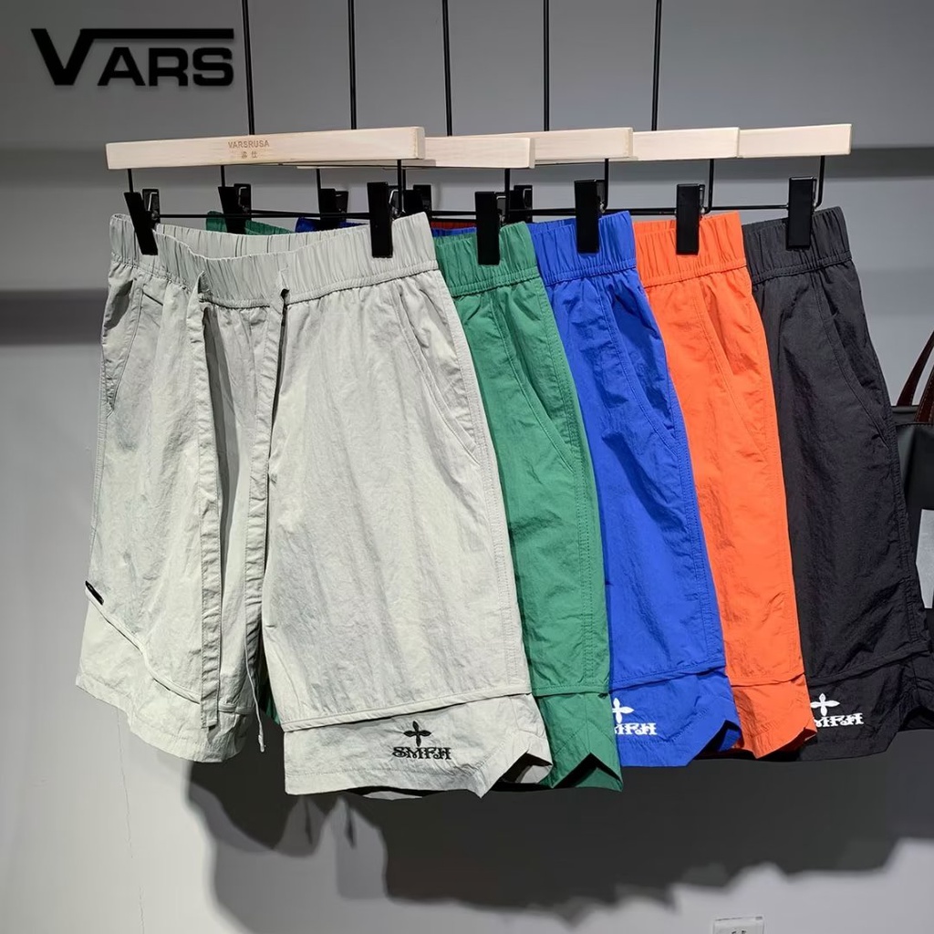 Quần Short Thể Thao 5 Tấc Mỏng Nhanh Khô Thêu Họa Tiết Đường Phố Thời Trang Mùa Hè Cho Nam