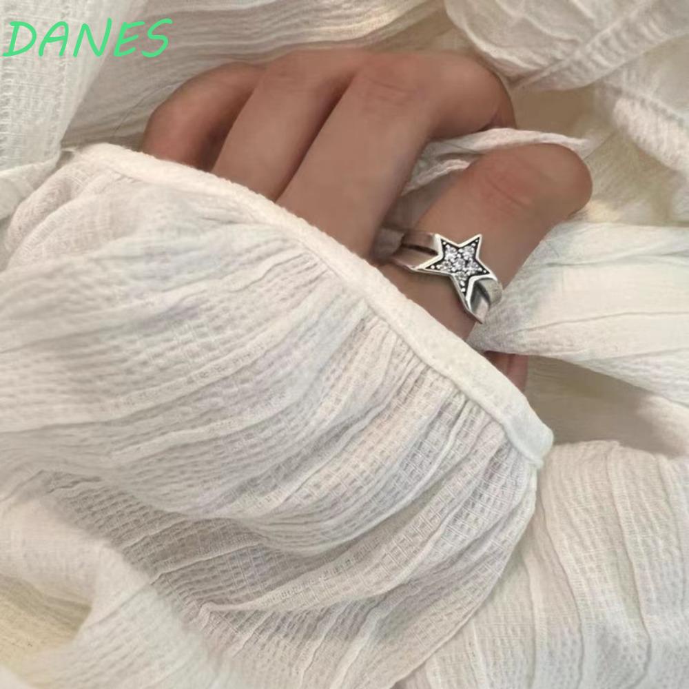 Nhẫn Hình Ngôi Sao Kiểu Vintage Những Năm 90 Cho Nữ|Ngôi Sao Năm Cánh Lấp Lánh|Nhẫn Phong Cách Hàn Quốc Thời Trang Cá Tính