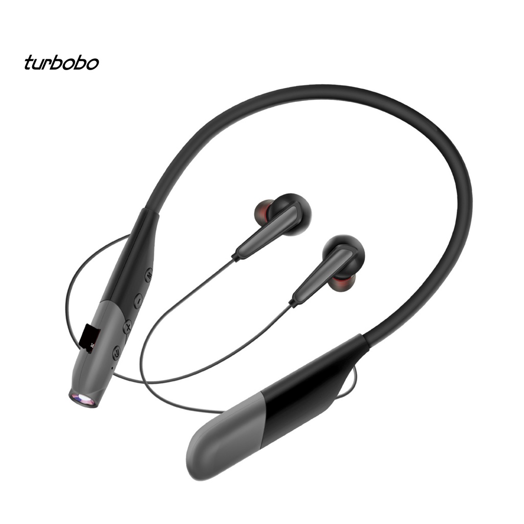 Tai Nghe Thể Thao Không Dây Quấn Cổ Gắn Đèn Pin Hỗ Trợ Thẻ Nhớ Bluetooth Có Nam Châm turbobo AKZ-R11