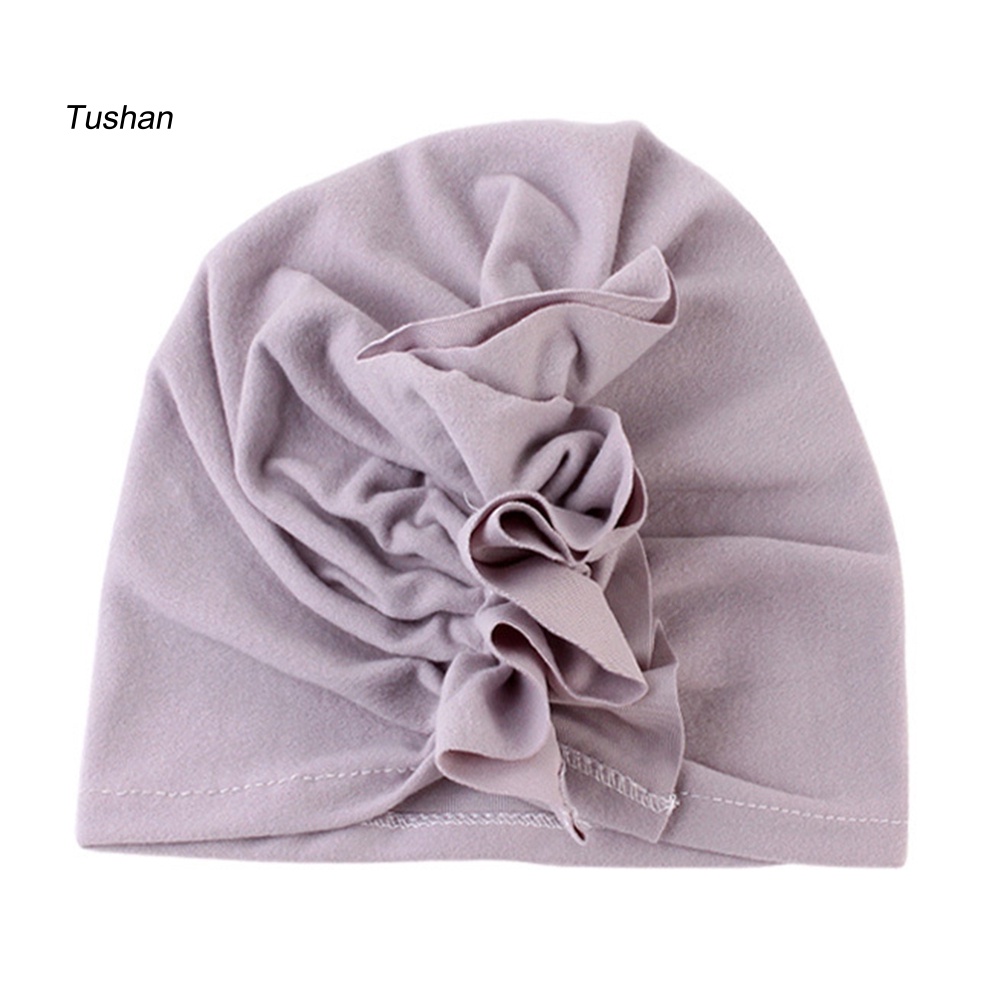 Mũ Cotton Màu Trơn Thoáng Khí Thắt Nút Thời Trang Xuân Hè Cho Bé Sơ Sinh