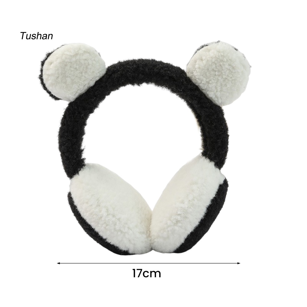 Chụp Tai Giữ Ấm Mùa Đông Bằng Vải Bông Dày Dặn Mềm Mại Co Giãn Màu Kẹo Họa Tiết Hoạt Hình