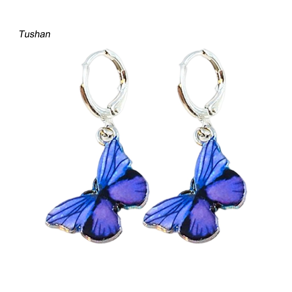 1 Đôi Bông Tai Hình Bướm Tinh Tế Chất Lượng Cao Cho Nữ