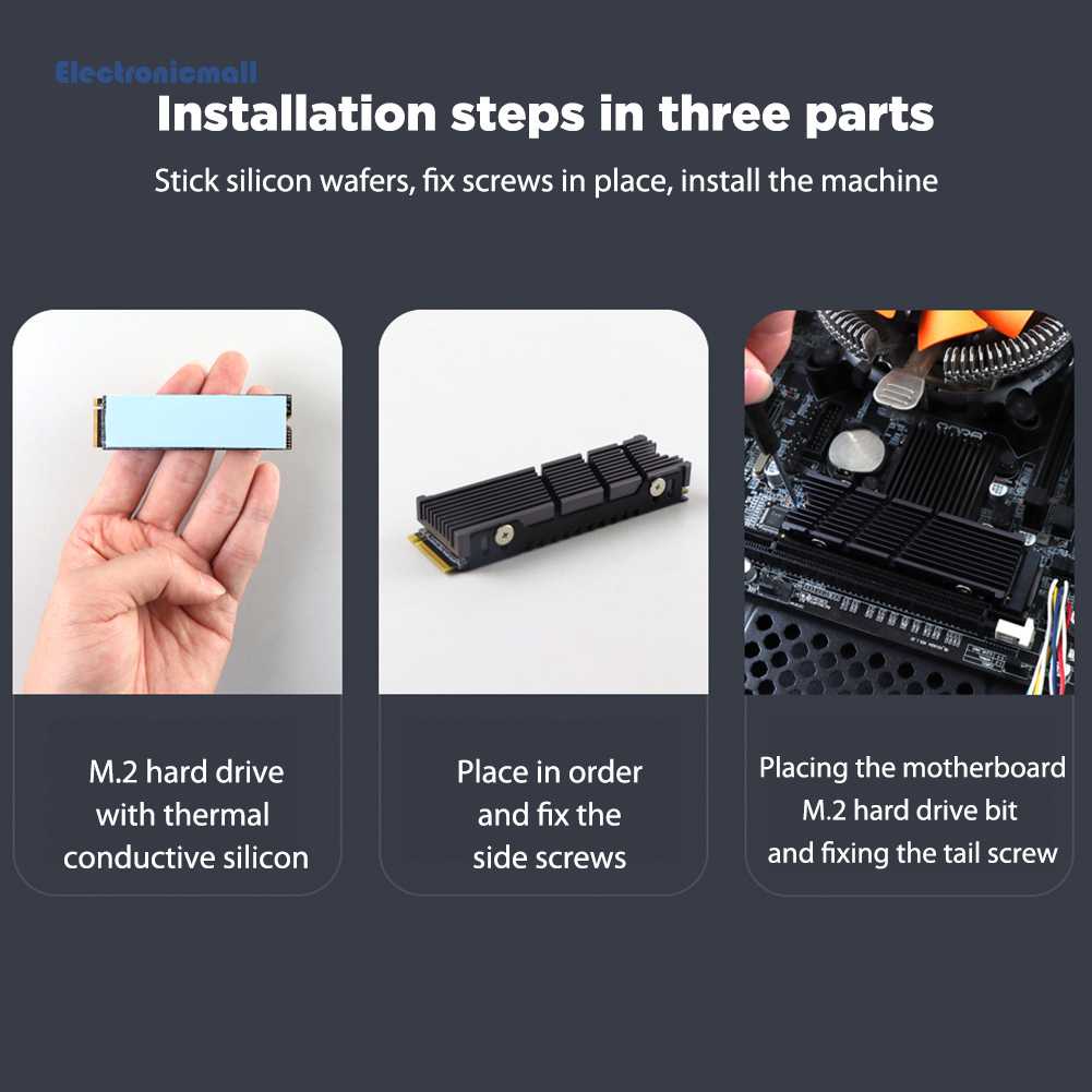 Điện Tử  #Tấm Tản Nhiệt Làm Mát Bằng Nhôm Nhiều Cặp SSD