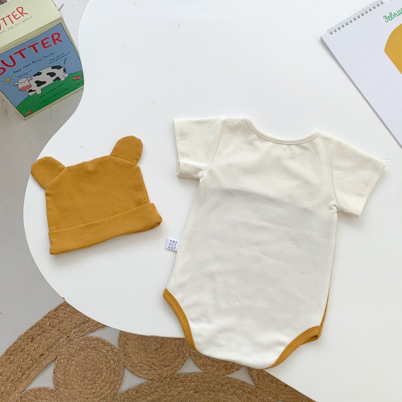 Bộ Áo Liền Quần In Hình Hổ Kèm Mũ Phong Cách Hàn Quốc Thời Trang Cho Bé Sơ Sinh