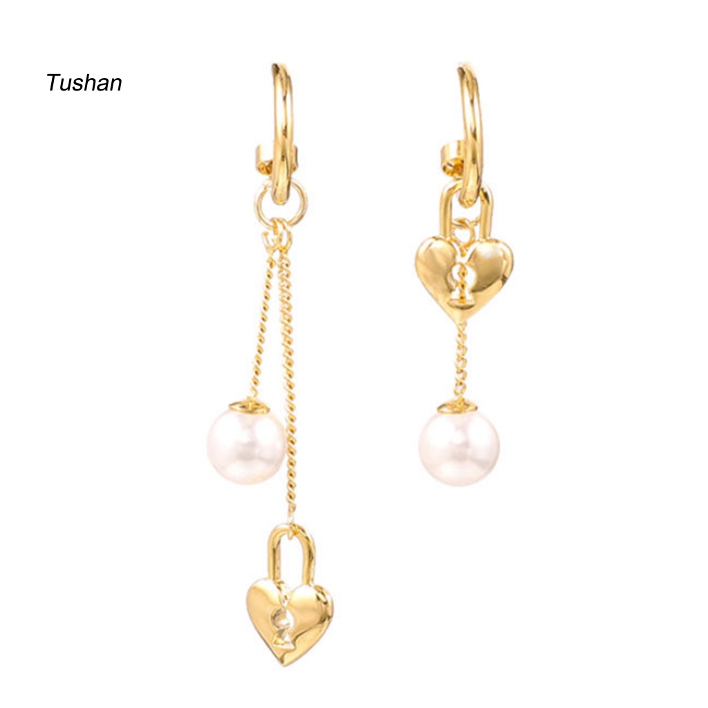 1 Đôi Bông Tai Hợp Kim Hình Trái Tim Tinh Tế Thời Trang Cho Nữ