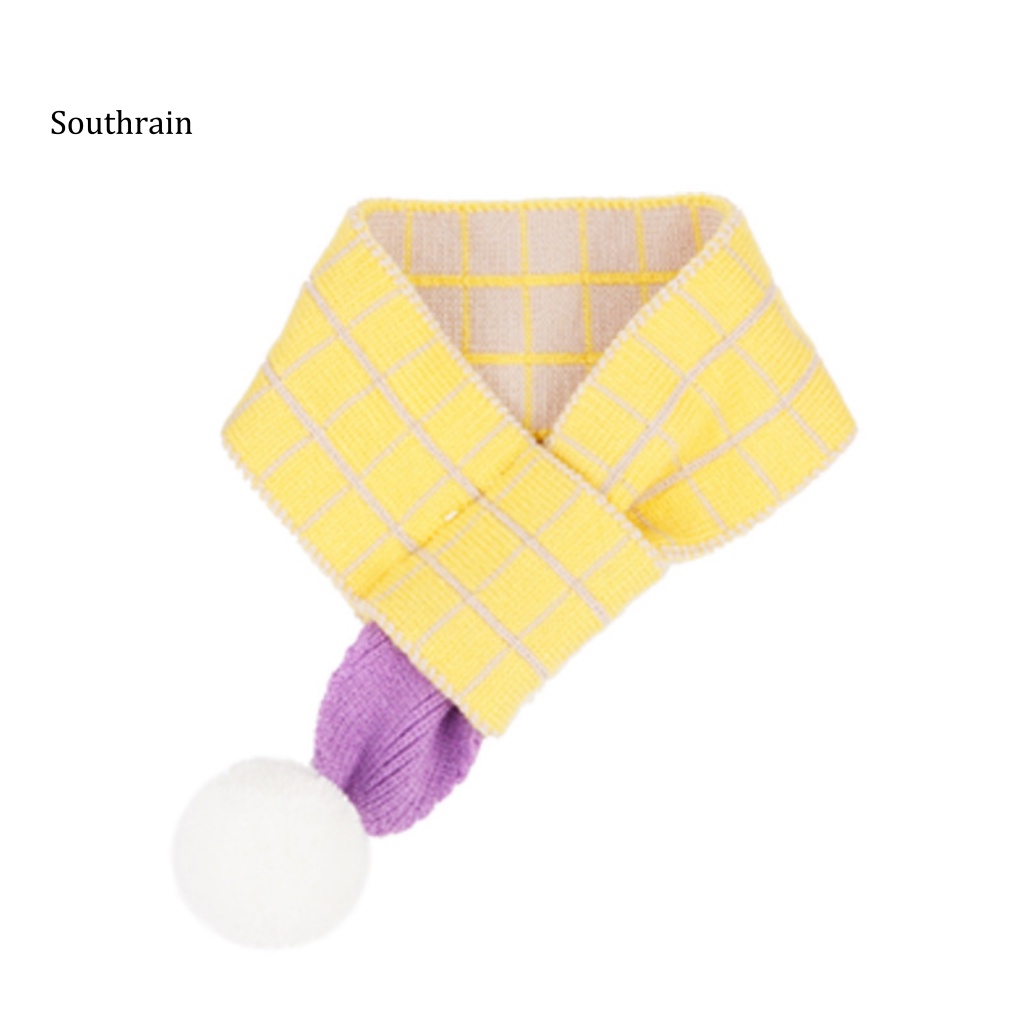 Khăn Choàng Cổ Bằng Polyester Thân Thiện Với Da Họa Tiết Kẻ Sọc Đính Bóng Lông Nhỏ Cho Thú Cưng