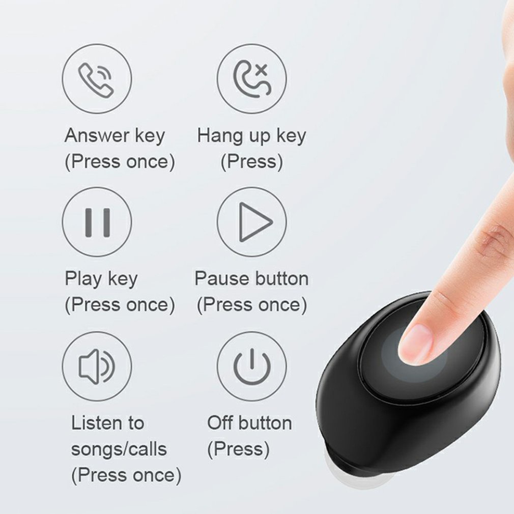 1Pc X6 Earbud Mini 5.0 Wireless Earphone Sport Gaming Headset With Microphone Handsfree Stereo [Q/14]