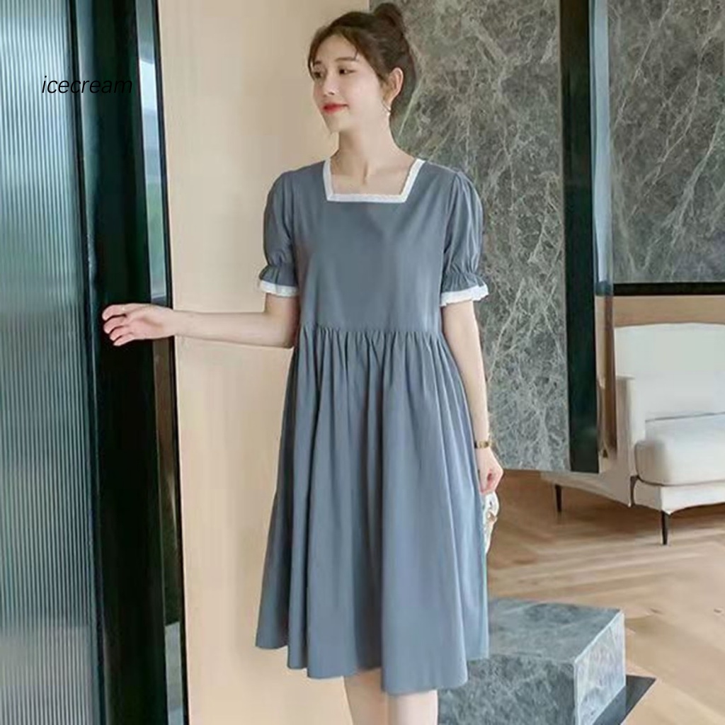 Icecream12.mx Phụ Nữ Váy Màu Tương Phản