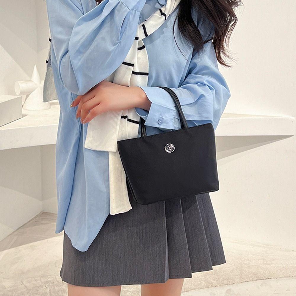 Túi Đựng Mỹ Phẩm Xách Tay Bằng Nylon Họa Tiết Lấp Lánh Dễ Thương Phong Cách Hàn Quốc Cho Nữ