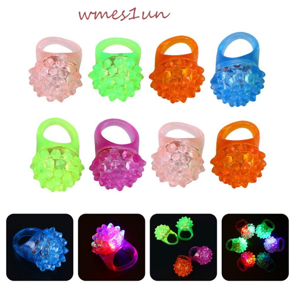 Nhẫn Đeo Tay WMES15H Hình Quả Dâu Có Đèn Led Phát Sáng Trong Bóng Tối Cho Bé