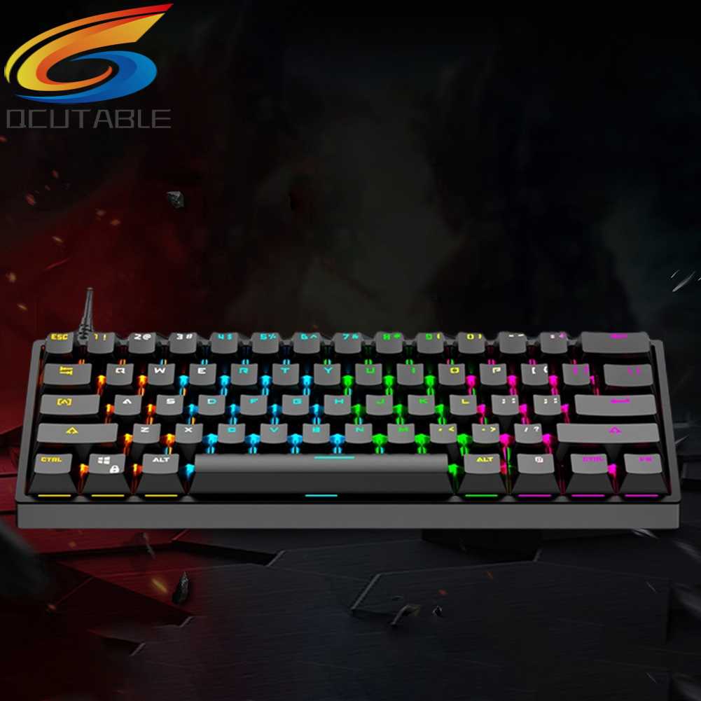 Bàn PhíM Có Dây 61 PhíM Với Led NềN Xanh Lá Cho PC / Laptop