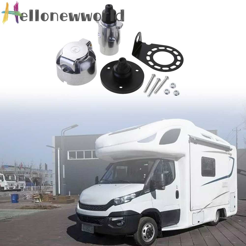 Bộ Đầu Nối 7 Cổng RV Bằng Kim Loại + Ổ Cắm