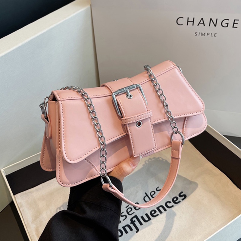 Túi đeo dưới cánh tay Hình Vuông Cỡ Nhỏ Phối Dây Đeo Sợi Xích Phong Cách Cổ Điển Thời Trang Cho Nữ