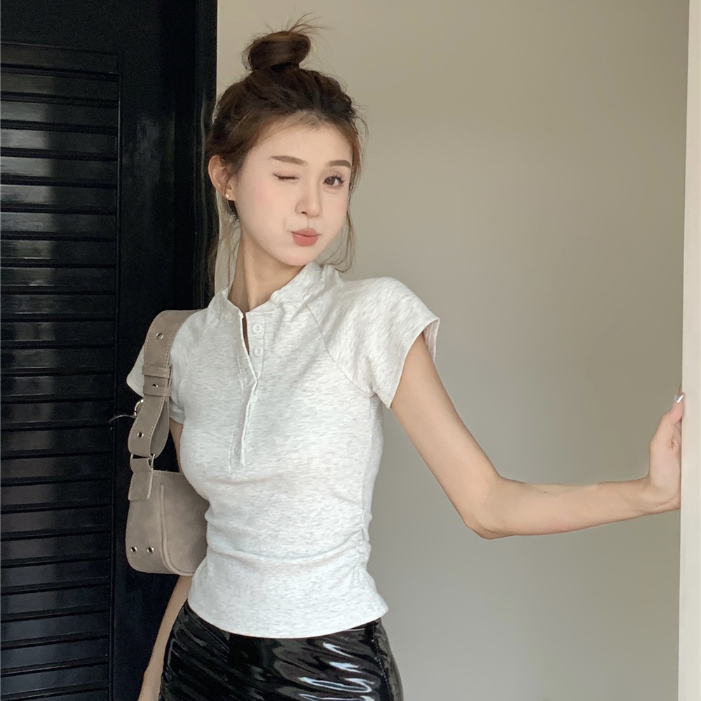 Áo Kiểu Hàn Quốc Dáng Ôm Thời Trang Mùa Hè Cho Nữ