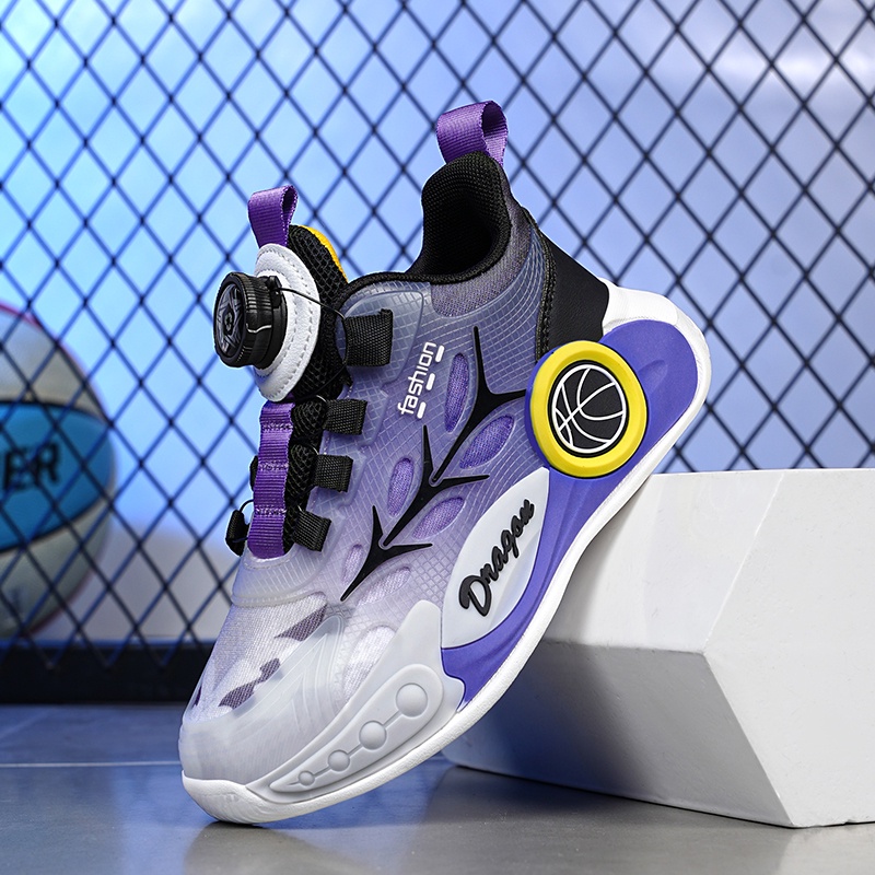 Giày Thể Thao Chơi Bóng Rổ Siêu Nhẹ Chống Trượt Thời Trang Cho Bé