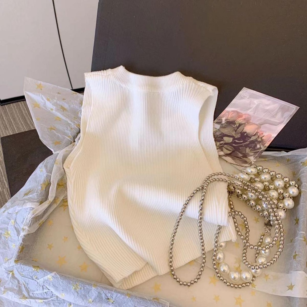 Áo Hai Dây Mùa Hè 2023 Dáng Ngắn Phong Cách Pháp Gợi Cảm Cho Nữ