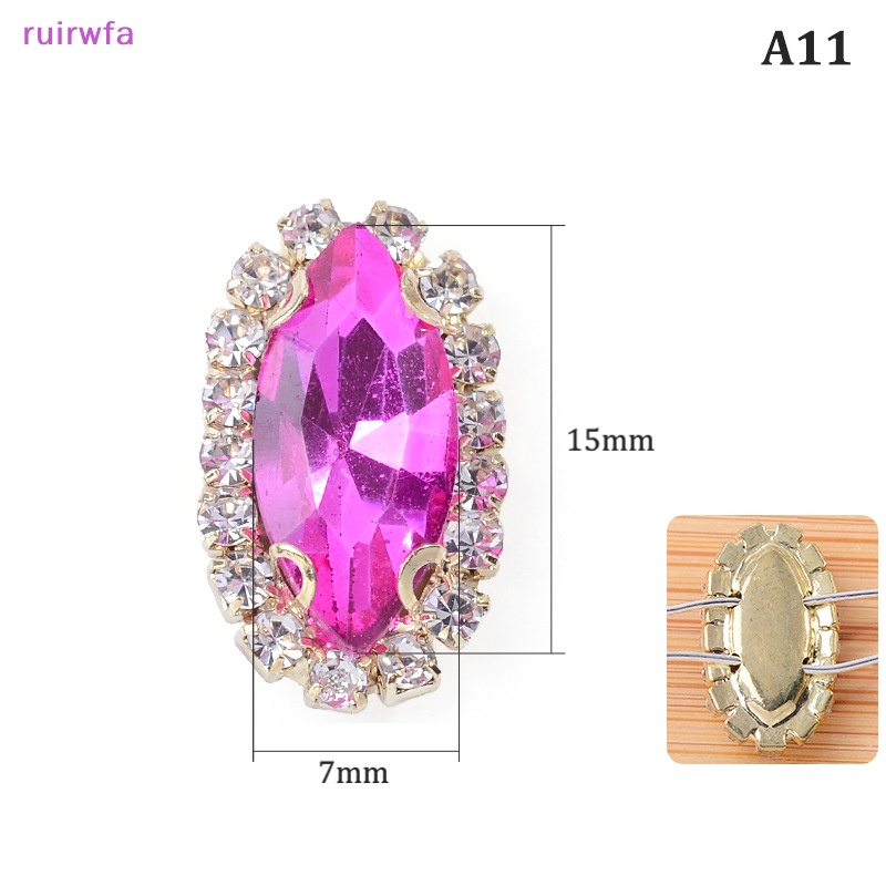 Đá Pha Lê Thủy Tinh 7 X 15Mm Dùng Trang Trí Quần Áo DIY Mới