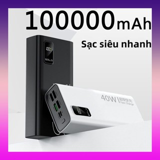  Sạc Dự Phòng 40W 100000mAh Sạc Siêu Nhanh Vooc Flash Sạc  Qc3.0 PD22.5W Sạc Điện Di Động Sạc dự phòng di động dung lượng 