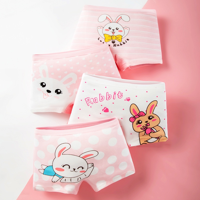 Bộ 4 QuầN LóT cotton MềM MạI Cho Bé GáI