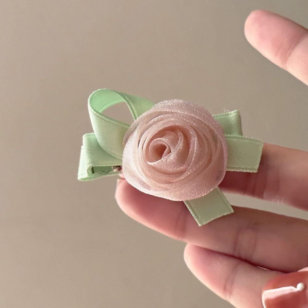 TWINKLE Kẹp Tóc Đính Nơ Ruy Băng Dễ Thương Cho Bé Gái