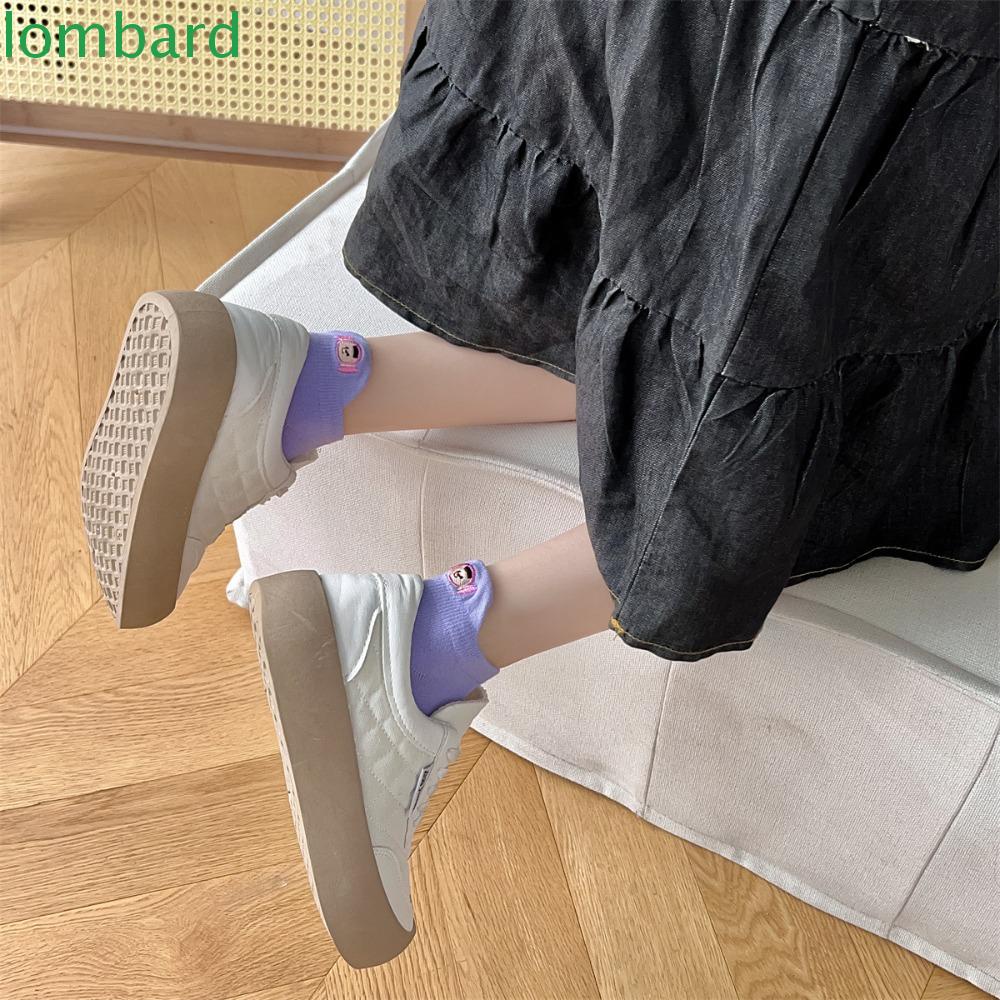 Vớ Ngắn Thoáng Khí Thấm Hút Mồ Hôi Thêu Họa Tiết Phong Cách Lolita