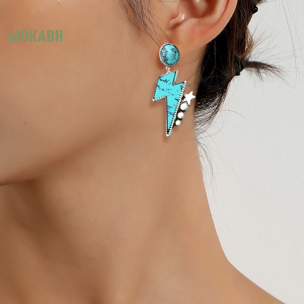 1 Đôi Bông Tai Hình Ngôi Sao Năm Cánh Phong Cách Bohemian Thời Trang Cho Nữ