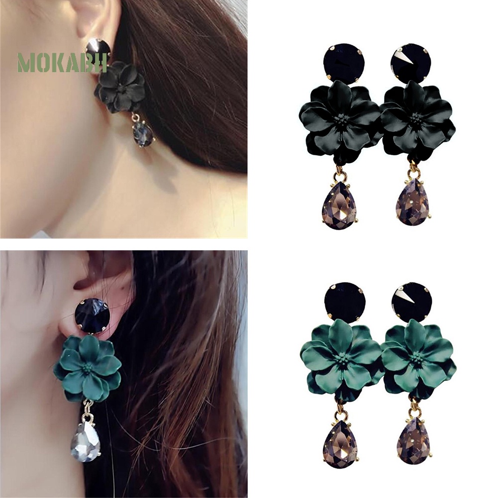 Bông Tai Hình Hoa Dáng Dài Phong Cách Cổ Điển Thời Trang Dự Tiệc Cho Nữ