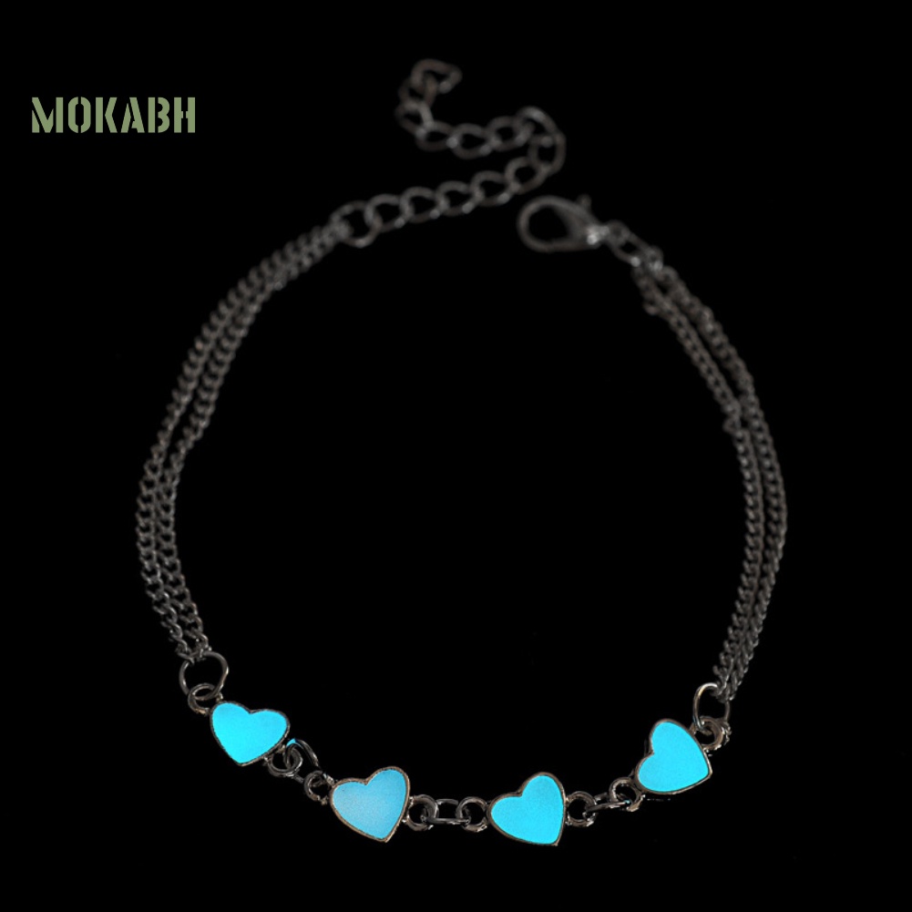 [Hot] Lắc Chân Hình Hoa Ngôi Sao Trái Tim Phát Sáng Trong Bóng Tối Cho Nữ