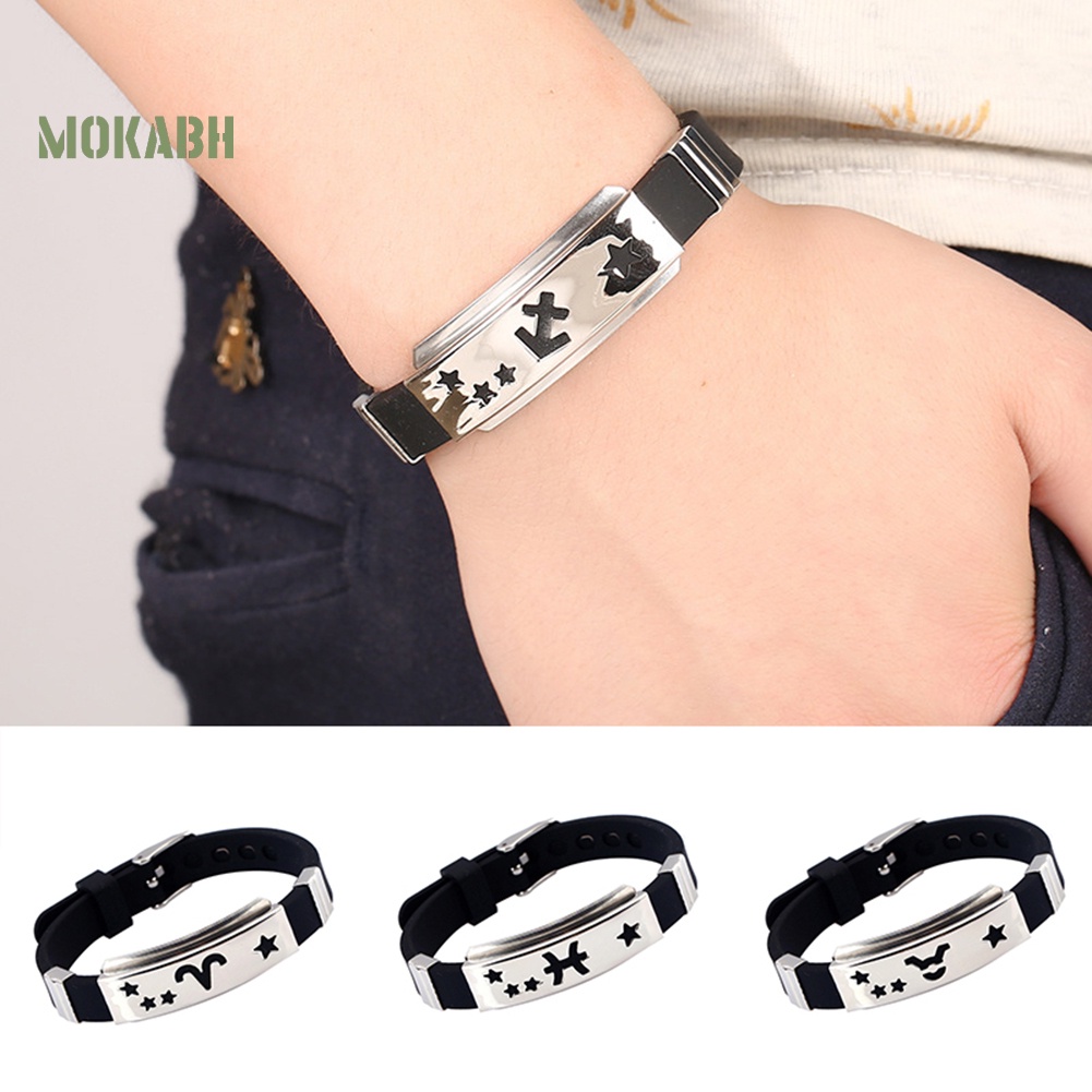 [Hot] Vòng Đeo Tay Silicone Và Thép Không Gỉ Cho Nam