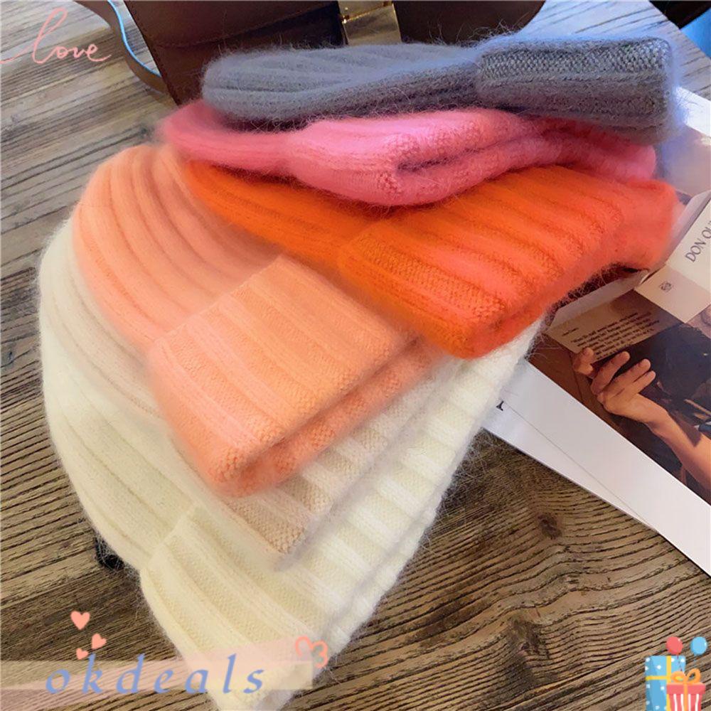 Mũ Len Dệt Kim Dày Mềm Mại Co Giãn Thời Trang Mùa Đông Cho Nữ