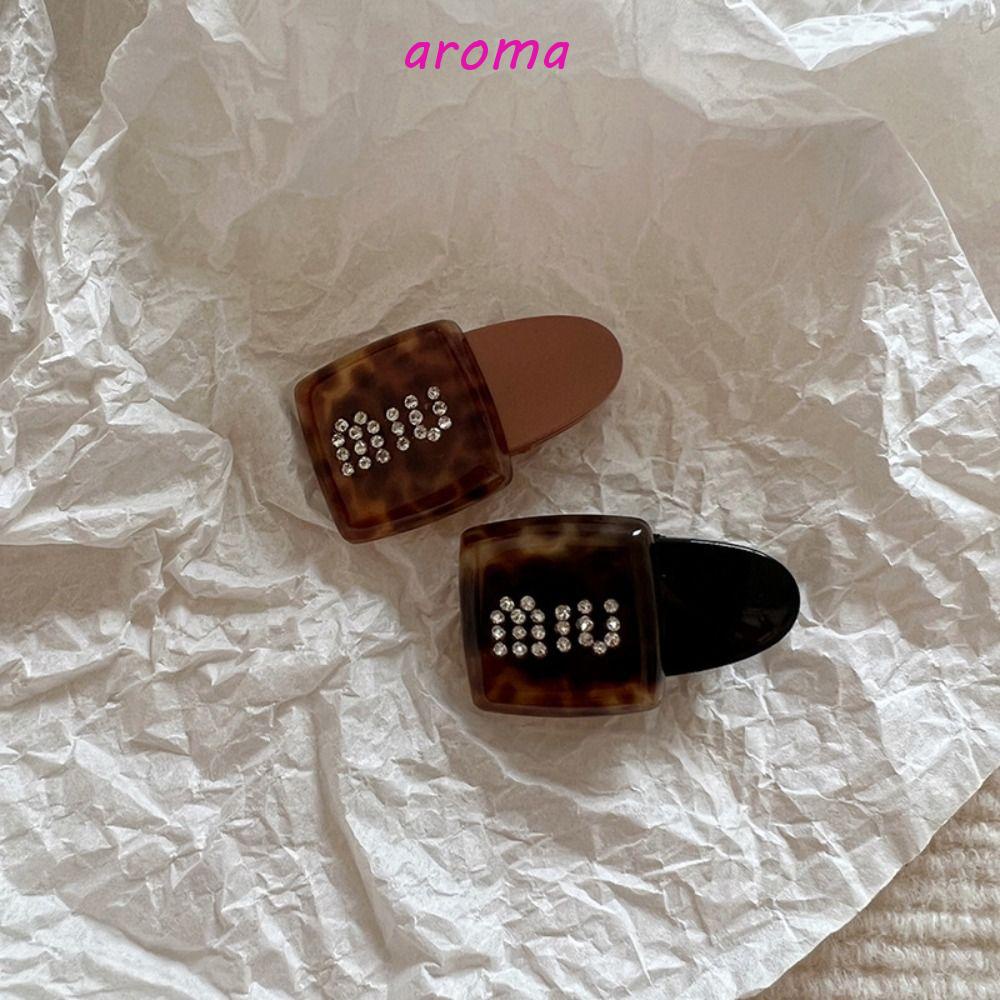 Kẹp Tóc Hình Vuông / Trái Tim In Chữ Đơn Giản Sang Trọng Cho Nữ