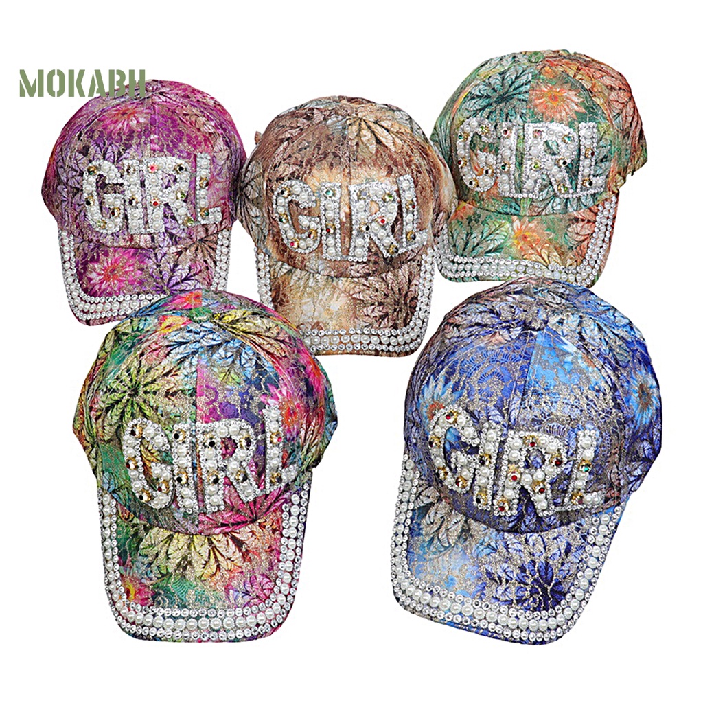 Abh Mũ Lưỡi Trai Đính Kim Sa Lấp Lánh Thoáng Khí Thời Trang Đi Cắm Trại