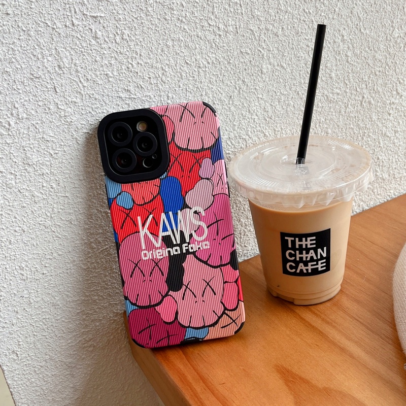 Ốp Điện Thoại TPU Mềm Chống Trượt Chống Sốc In Hình KAWS Cho iPhone 14 Pro Max 13 12 11 Pro X XS XR 7 8 Plus SE Sự Bảo Vệ