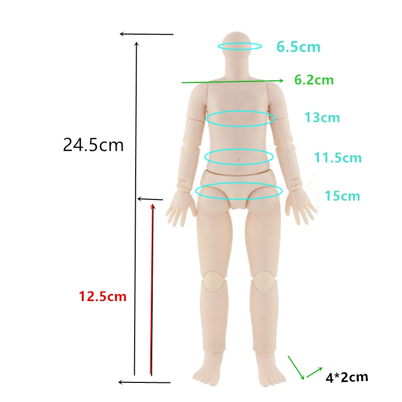 Đầu Búp Bê bjd Trang Điểm 1 / 6 Có Khớp Nối diy Mới