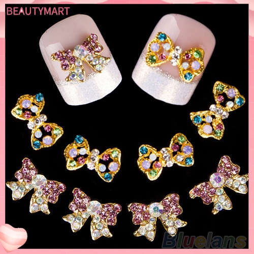 Set 10 Hạt Đá 3D Hợp Kim Nhiều Màu Sắc Đính Móng Nghệ Thuật DIY Thời Trang