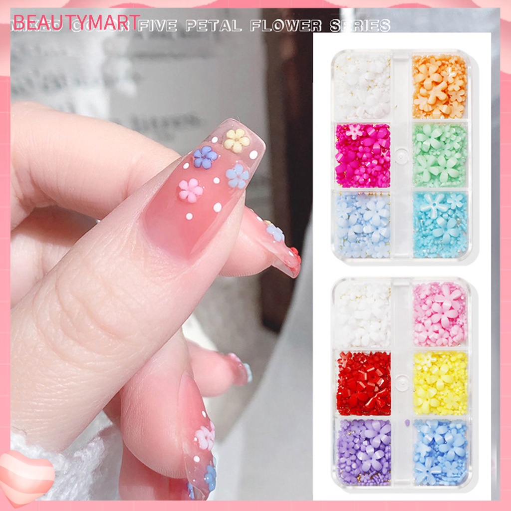 1 Bộ Phụ Kiện Trang Trí Móng Tay Tạo Hiệu Ứng Lấp Lánh Chống Thấm Nước