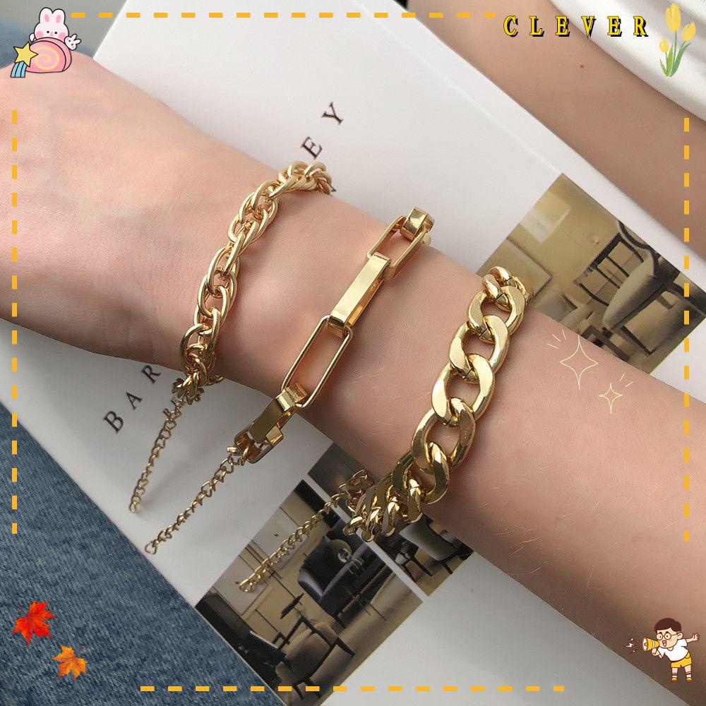 Vòng Đeo Tay Nhiều Lớp Dày Dặn Họa Tiết Da Rắn Phong Cách Punk Cổ Điển Thời Trang