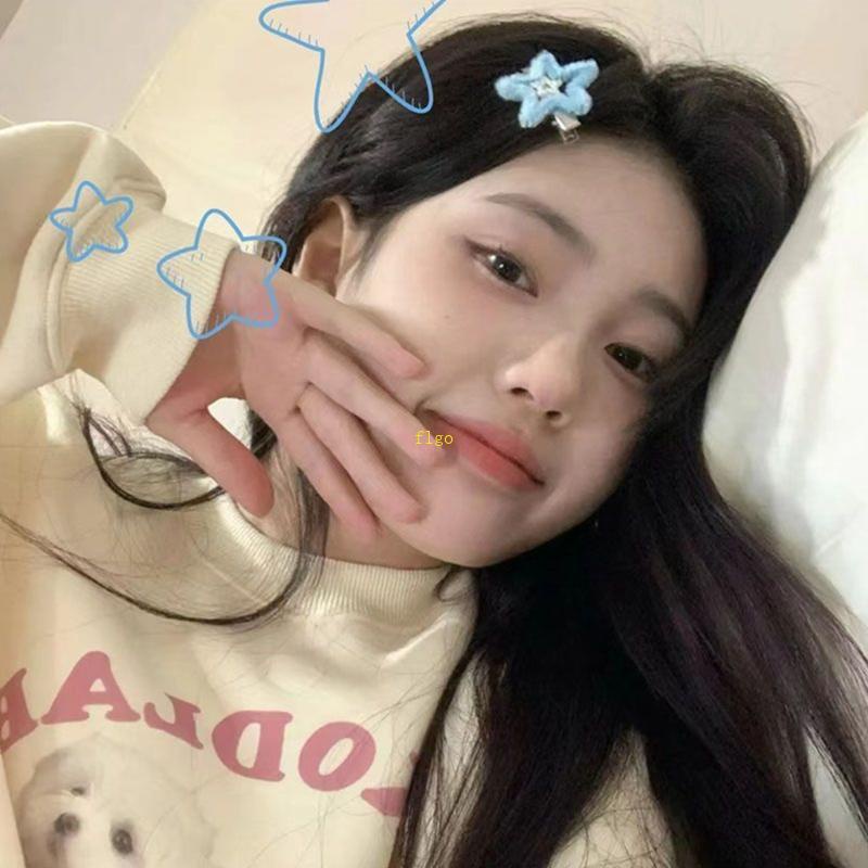 Kẹp Tóc Hình Ngôi Sao / Mỏ Vịt Đính Ngọc Trai Giả Y2k