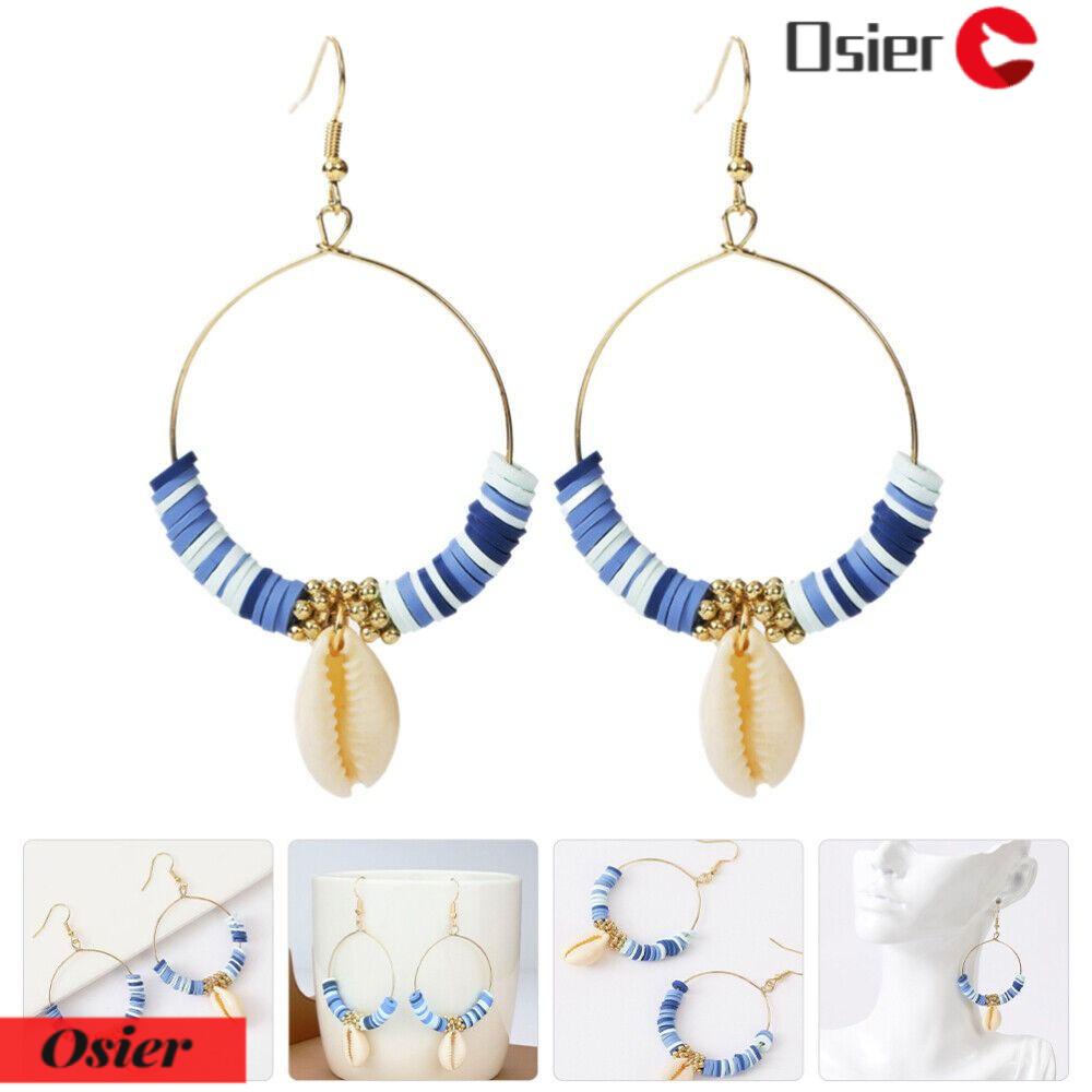 1 Đôi Bông Tai Hình Vỏ Sò Nhiều Màu Thời Trang