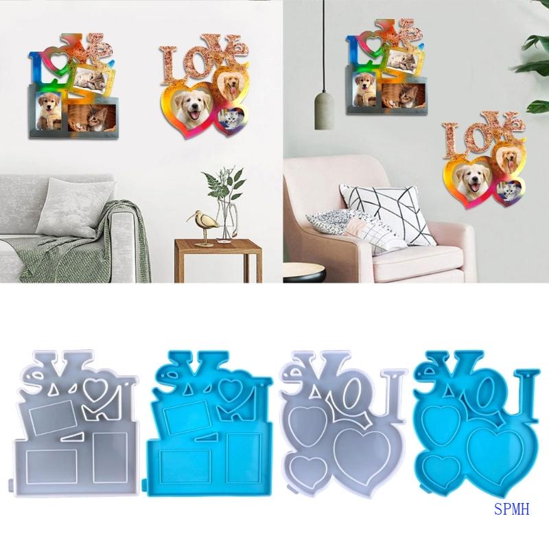 Khuôn Silicone Làm Khung Ảnh Hình Trái Tim Thủ Công DIY