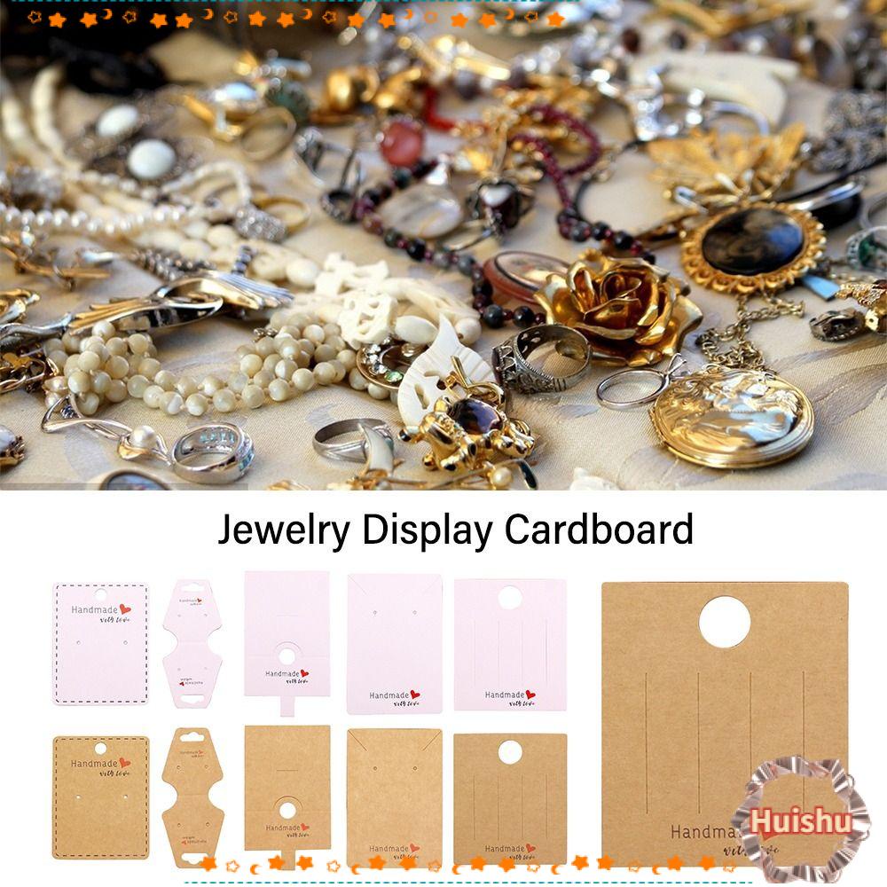 Set 100 Thẻ Giấy Kraft Dùng Để Trưng Bày Trang Sức DIY