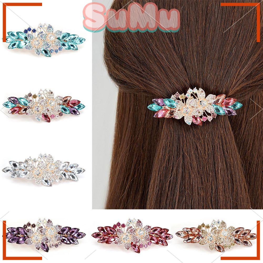 SUMU Kẹp Tóc Hình Hoa Đính Đá Lấp Lánh Cho Nữ
